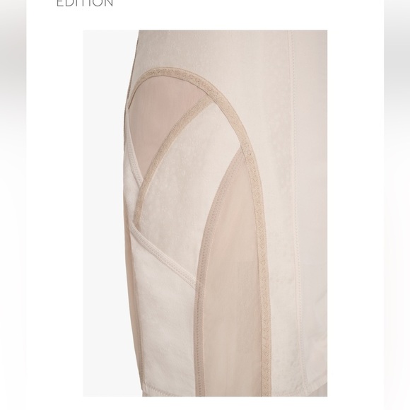 New! zara Ateller large lingerie style silk blend sheer two piece silk skirt. - Picture 7 of 16